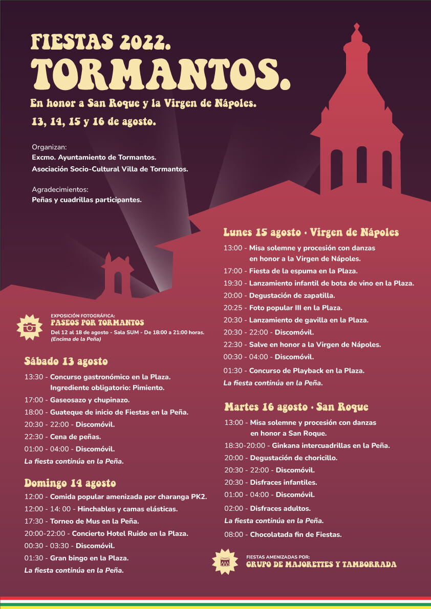 Cartel Fiestas Tormantos 2022