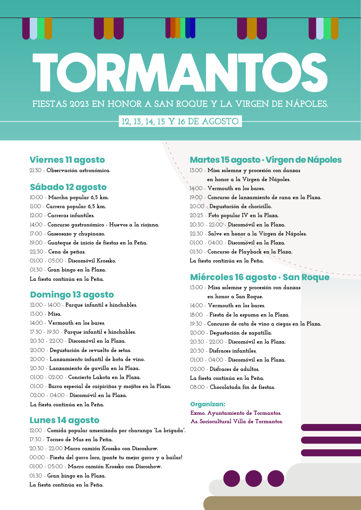 Cartel Fiestas Tormantos 2023