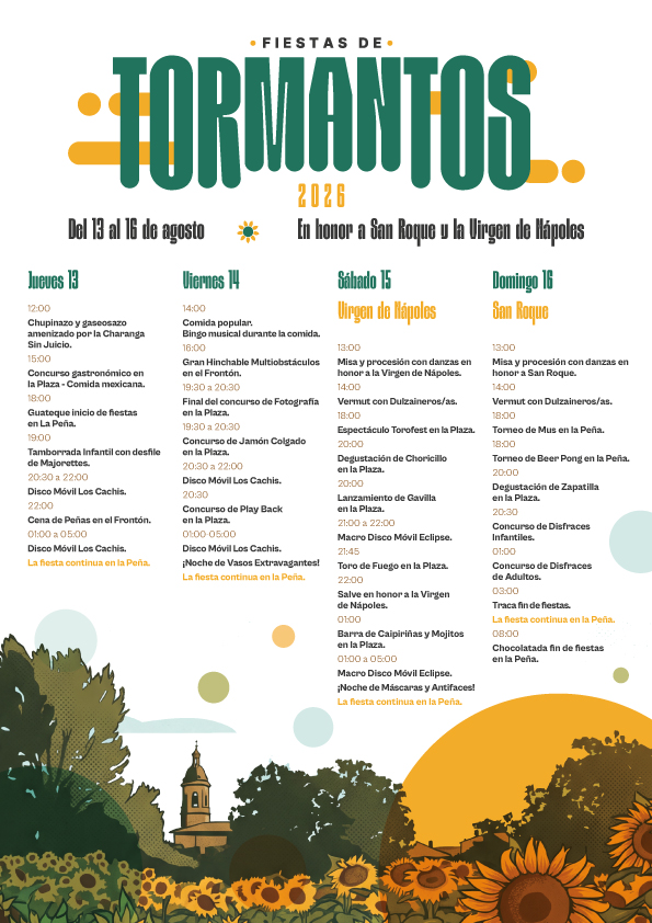 Cartel Fiestas de Tormantos 2026